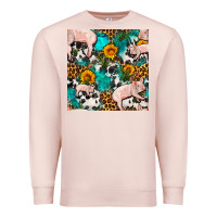 Pale Pink american yorkshire pig seamless pattern Premium Sweatshirt - FaDigitalArtStudio