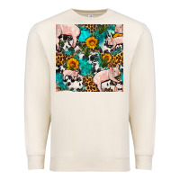 Sandshell american yorkshire pig seamless pattern Premium Sweatshirt - FaDigitalArtStudio