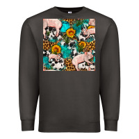 Smoke american yorkshire pig seamless pattern Premium Sweatshirt - FaDigitalArtStudio