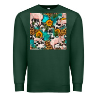 Sports Green american yorkshire pig seamless pattern Premium Sweatshirt - FaDigitalArtStudio