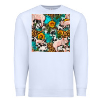 White american yorkshire pig seamless pattern Premium Sweatshirt - FaDigitalArtStudio