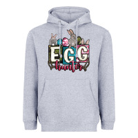 Heather Grey Easter egg hunter Heavyweight Hoodie - OliviaCreatesArt