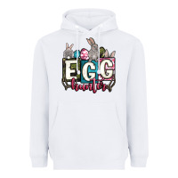 White Easter egg hunter Heavyweight Hoodie - OliviaCreatesArt