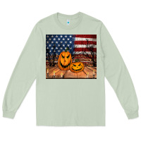 Matcha halloween american flag tumbler Long Sleeve Tee - Jasminsmagicworld