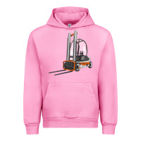 Fuchsia Pink Forklift Urban Hoodie - LillyAllenDesigns
