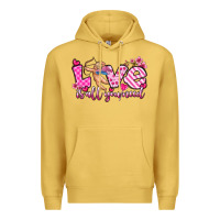 Antique Gold love is all you need Premium Hoodie - OliviaCreatesArt