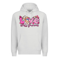 Dove Grey love is all you need Premium Hoodie - OliviaCreatesArt