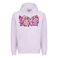 Lilac love is all you need Premium Hoodie - OliviaCreatesArt