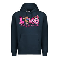 Navy love is all you need Premium Hoodie - OliviaCreatesArt