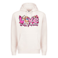 Pale Pink love is all you need Premium Hoodie - OliviaCreatesArt