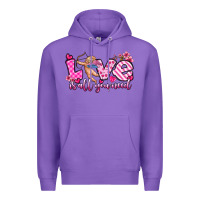 Purple love is all you need Premium Hoodie - OliviaCreatesArt