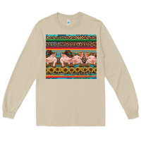 Mushroom western serape pigs Long Sleeve Tee - RanaPortraitStore