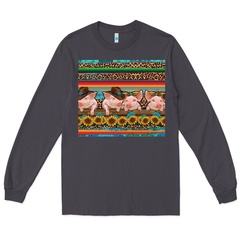 Western Serape Pigs Long Sleeve Tee by RanaPortraitStore | Teevron