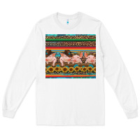 White western serape pigs Long Sleeve Tee - RanaPortraitStore