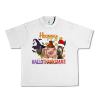 Lunar Rock Happy Hallothanksmas Farm Animal Urban Heavy Tee - BundleAndBundleShop