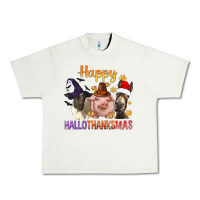Pistachio Happy Hallothanksmas Farm Animal Urban Heavy Tee - BundleAndBundleShop