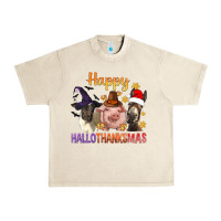 Sandshell Happy Hallothanksmas Farm Animal Urban Heavy Tee - BundleAndBundleShop