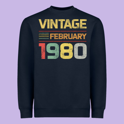 Born In 1980 Vintage February Heavyweight Sweatshirt Designed By Bettercallsaul