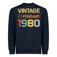 Navy Born in 1980 Vintage February Heavyweight Sweatshirt - Bettercallsaul