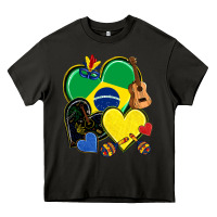 Asphalt brazil hearts Heavy Core Tee - NancyCooperArtShop