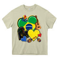 Mossy brazil hearts Heavy Core Tee - NancyCooperArtShop
