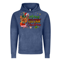 Vintage Denim Merry Cluckin' Christmas Vintage Hoodie - MaliasSmallBusiness