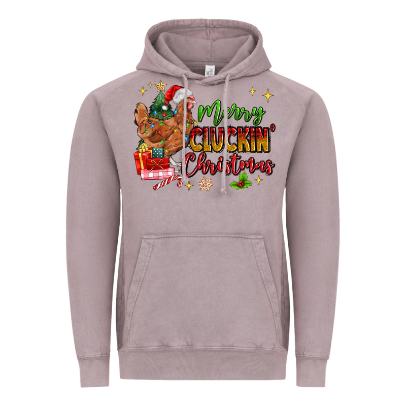 Merry Cluckin' Christmas Vintage Hoodie by MaliasSmallBusiness | Teevron