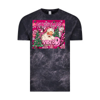 Cloud Black pink christmas vibes Vintage Tee - MaliasSmallBusiness