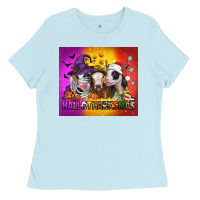 Baby Blue hallothanksmas heifers Ladies Tee - Jasminsmagicworld