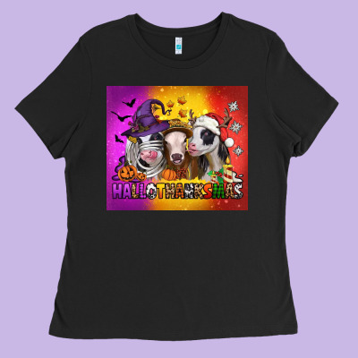 Hallothanksmas Heifers Ladies Tee Designed By Jasminsmagicworld