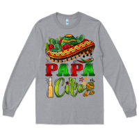Heather Grey papa cito sombrero Long Sleeve Tee - BarkalooDesign