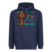 Navy Easter Day A lot can happen in three days Heavyweight Hoodie - OliviaCreatesArt