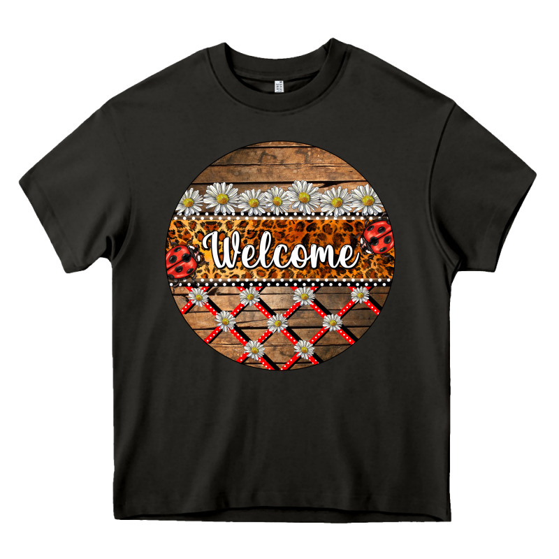 Ladybug Welcome Ornament Heavy Core Tee by BarkalooDesign | Teevron