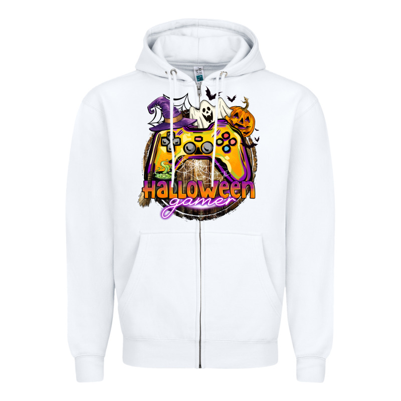 Halloween Gamer Zipper Hoodie by CowGirlArtShop | Teevron