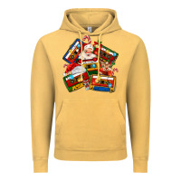 Vintage Mustard christmas cassette tapes Vintage Hoodie - MaliasSmallBusiness