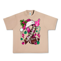 Burro Pink Christmas Breast Cancer Ribbon Football Urban Heavy Tee - BundleAndBundleShop