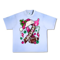 Grape Ice Pink Christmas Breast Cancer Ribbon Football Urban Heavy Tee - BundleAndBundleShop