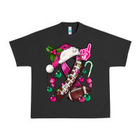 Pigment Black Pink Christmas Breast Cancer Ribbon Football Urban Heavy Tee - BundleAndBundleShop