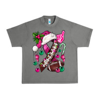Tornado Pink Christmas Breast Cancer Ribbon Football Urban Heavy Tee - BundleAndBundleShop