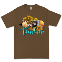 Cacao Western Teacher Pencil Premium Tee - LillyAllenDesigns