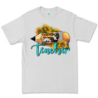 Dove Grey Western Teacher Pencil Premium Tee - LillyAllenDesigns