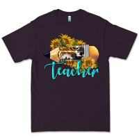 Plum Western Teacher Pencil Premium Tee - LillyAllenDesigns