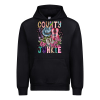 Black country music junkie Urban Hoodie - CowhideDigitalArt