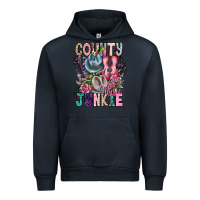 Navy country music junkie Urban Hoodie - CowhideDigitalArt