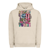 Pigment French Oak country music junkie Urban Hoodie - CowhideDigitalArt