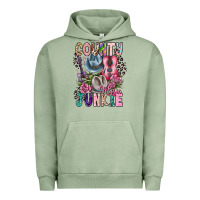 Pigment Oil Green country music junkie Urban Hoodie - CowhideDigitalArt