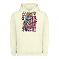 Pigment Pistachio country music junkie Urban Hoodie - CowhideDigitalArt