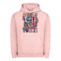 Pigment Salmon country music junkie Urban Hoodie - CowhideDigitalArt