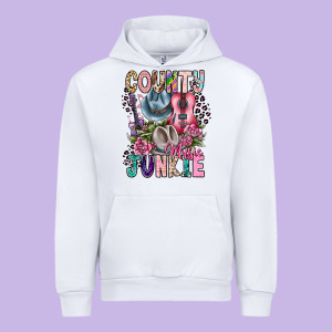 Country Music Junkie Urban Hoodie Designed By Cowhidedigitalart
