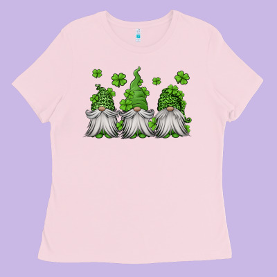 St Patricks Gnomes Ladies Tee Designed By Jasminsmagicworld